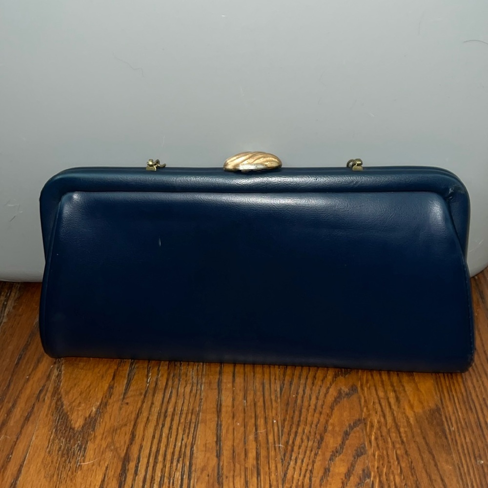 Antique Navy Blue Clutch